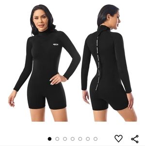 MWTA Short Wetsuit in Black 2/2 Size 6 NWT